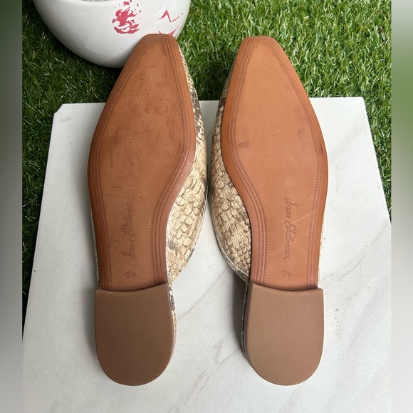 Sam Edelman mules slip on Evelan in Wheat Snake flats size 7.5 - Picture 13 of 15